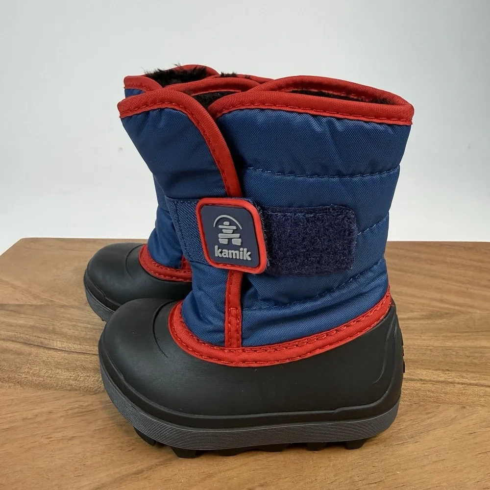 New Kids Kamik Snowbug 7 Insulated Faux Fur Lined Waterproof Snow Boots Size 5 C